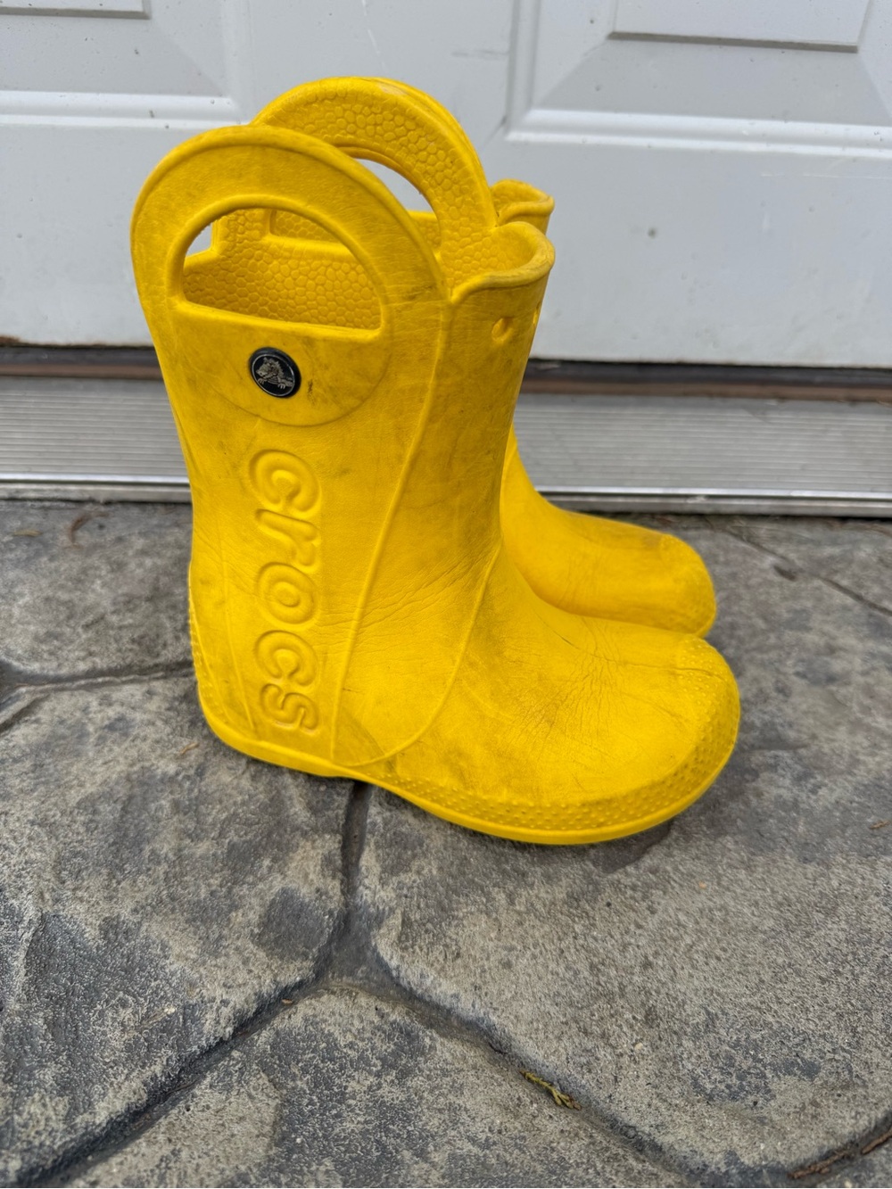 CROCS Kids Yellow Pull-On Rain Boots